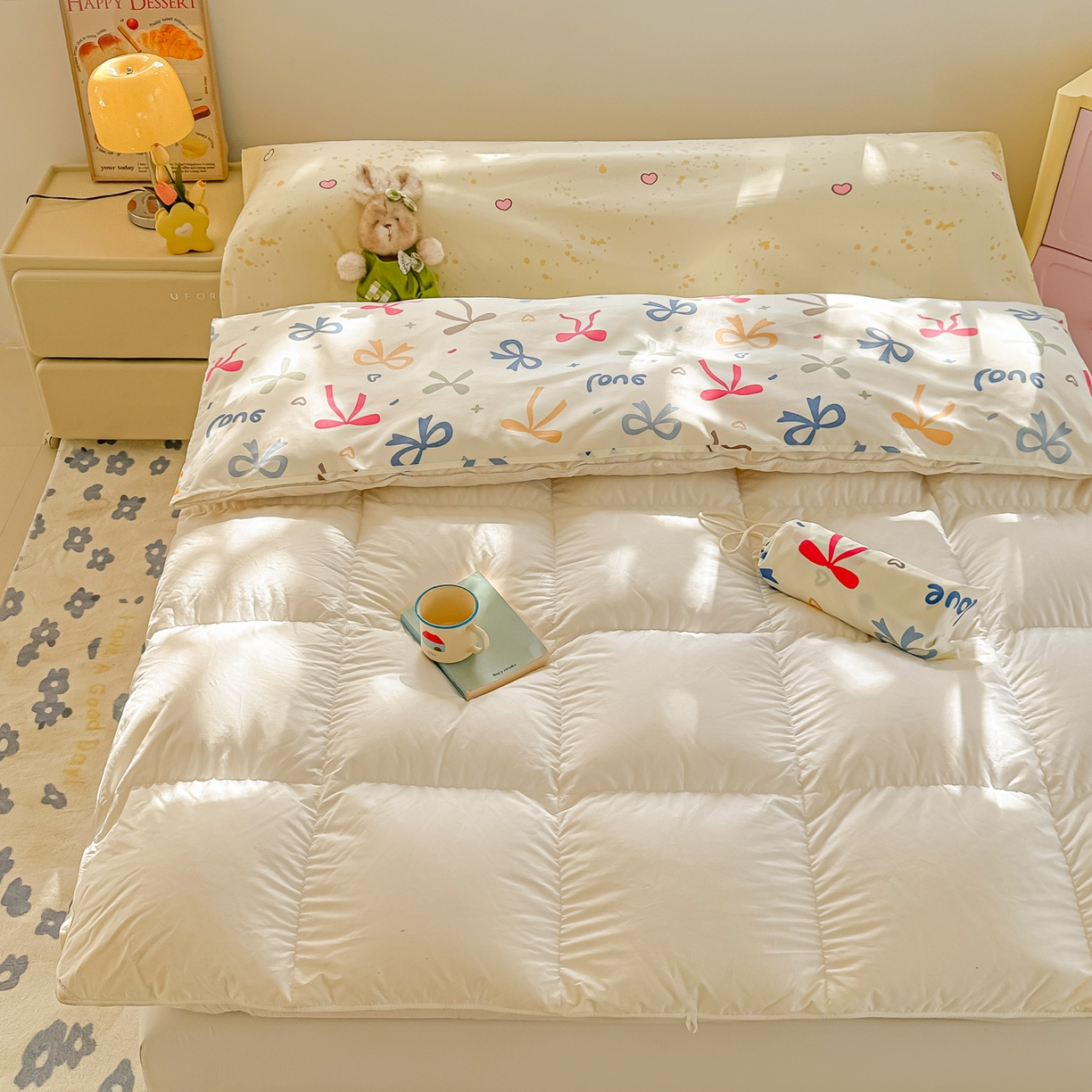 91家纺网 家纺一手货源 找家纺 柒星睡袋 2025新款新升级mini收纳袋印花系列隔脏睡袋 丝恋