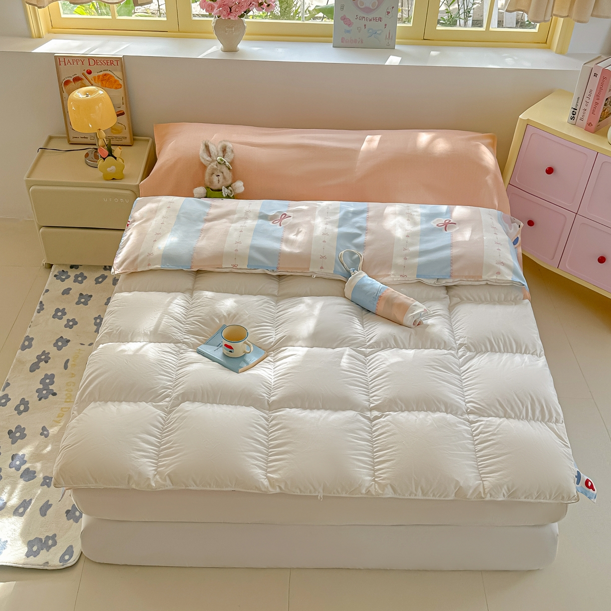 91家纺网 家纺一手货源 找家纺 柒星睡袋 2025新款新升级mini收纳袋印花系列隔脏睡袋 海军小狗