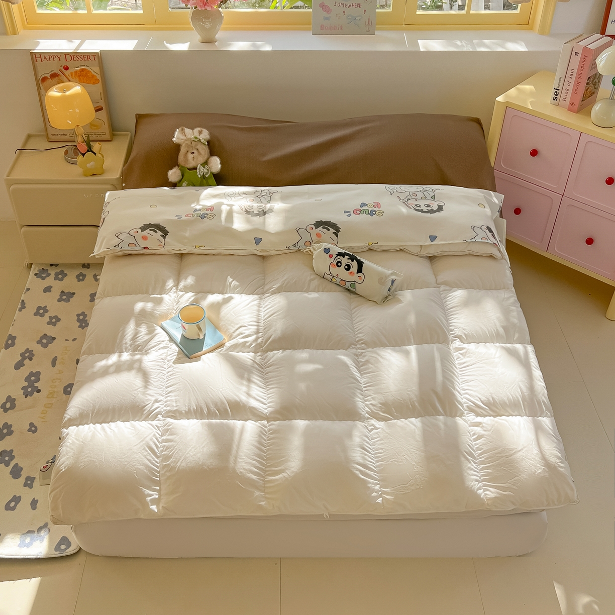 91家纺网 家纺一手货源 找家纺 柒星睡袋 2025新款新升级mini收纳袋印花系列隔脏睡袋 快乐男孩