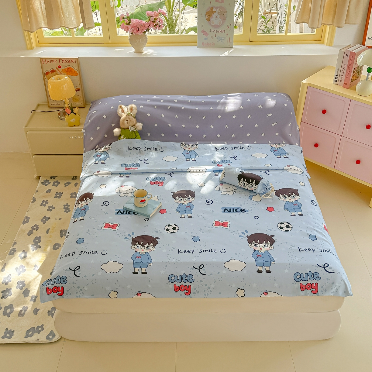 柒星睡袋 2025新款新升级mini收纳袋印花系列隔脏睡袋 小小侦探