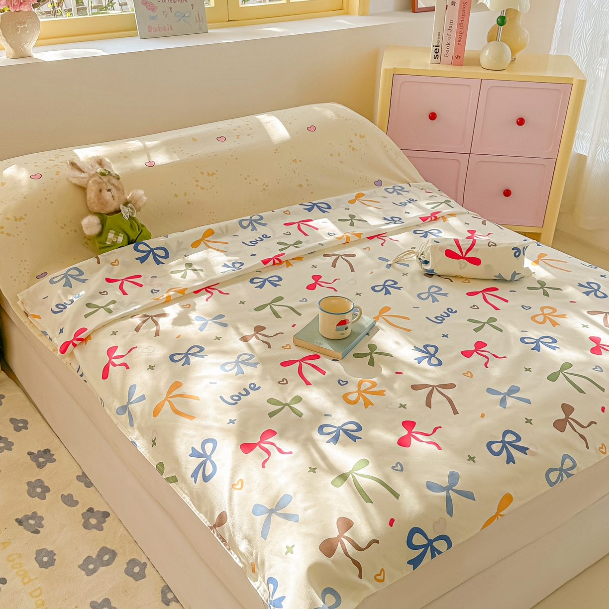 91家纺网 家纺一手货源 找家纺 柒星睡袋 2025新款新升级mini收纳袋印花系列隔脏睡袋 丝恋