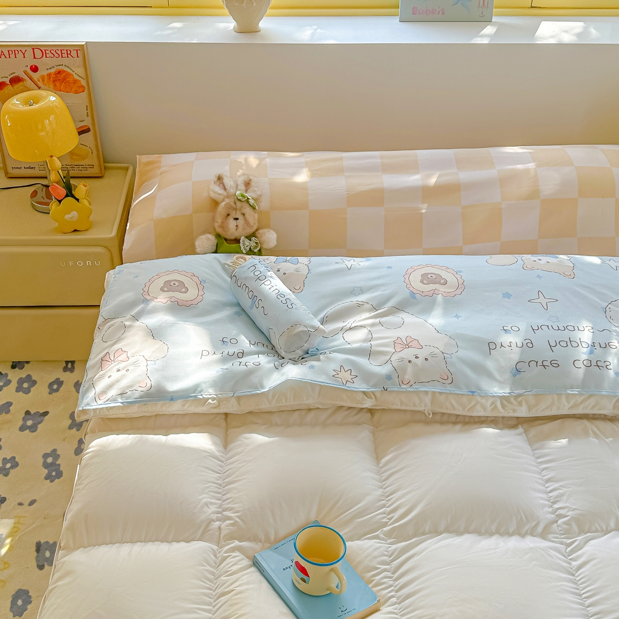 91家纺网 家纺一手货源 找家纺 柒星睡袋 2025新款新升级mini收纳袋印花系列隔脏睡袋 萌宠乐园