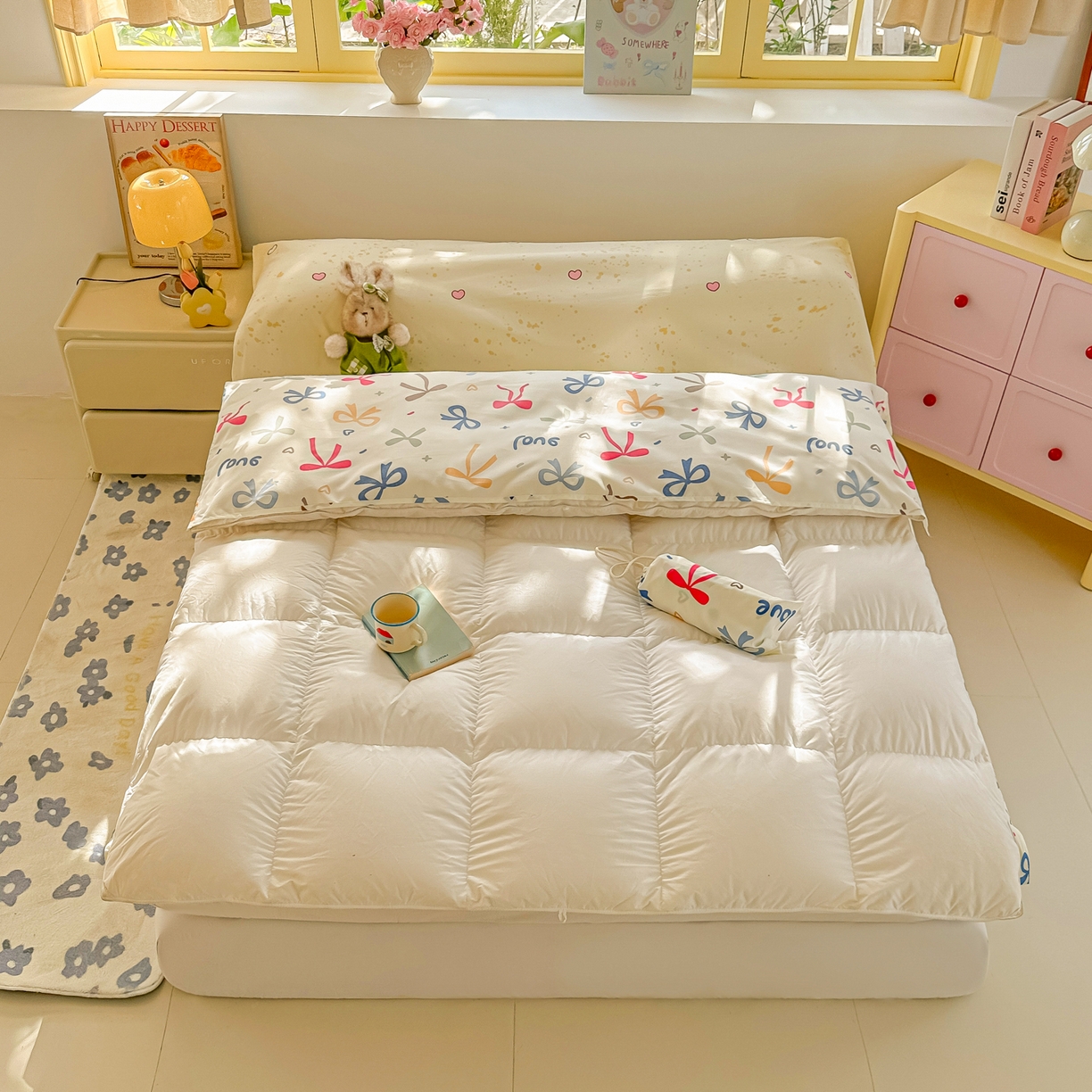 91家纺网 家纺一手货源 找家纺 柒星睡袋 2025新款新升级mini收纳袋印花系列隔脏睡袋 丝恋