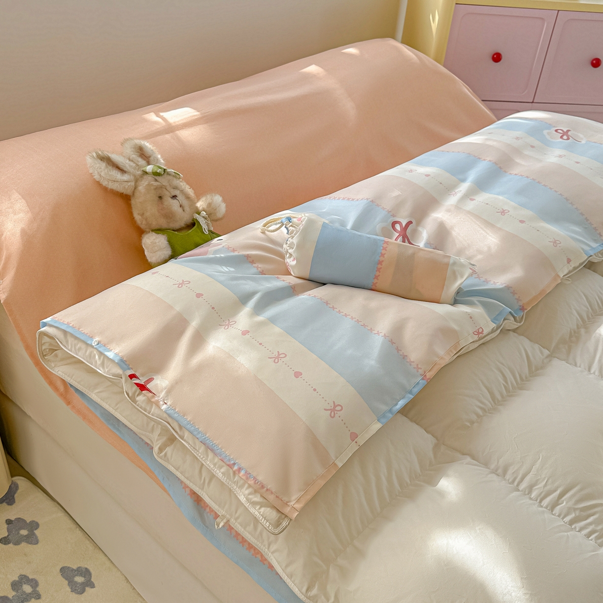 91家纺网 家纺一手货源 找家纺 柒星睡袋 2025新款新升级mini收纳袋印花系列隔脏睡袋 海军小狗