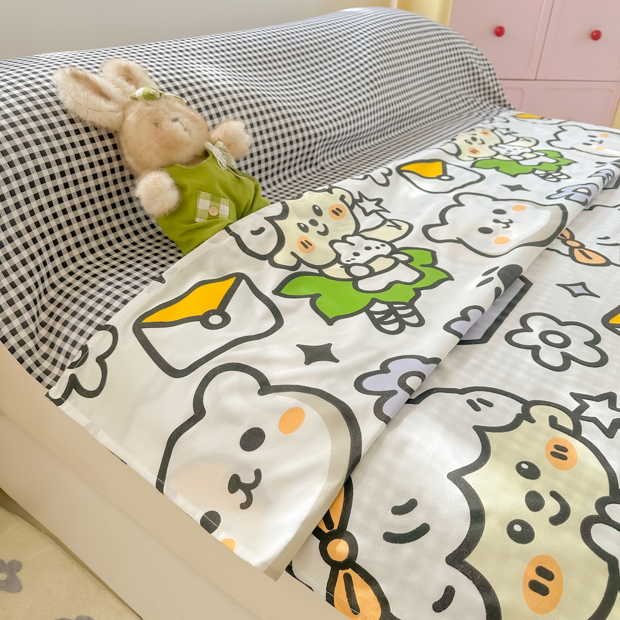 91家纺网 家纺一手货源 找家纺 柒星睡袋 2025新款新升级mini收纳袋印花系列隔脏睡袋 动物世界