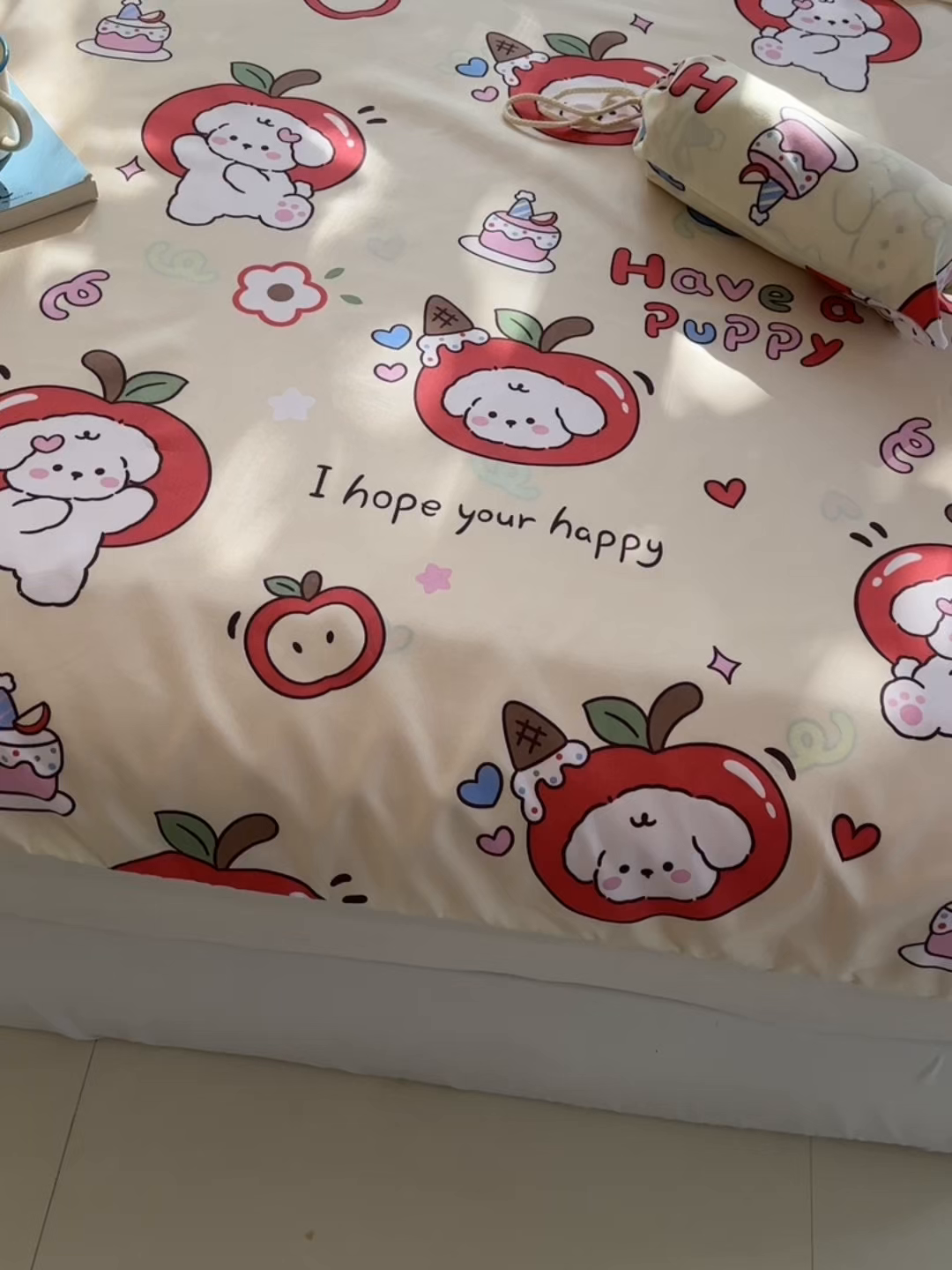 91家纺网 家纺一手货源 找家纺 柒星睡袋 2025新款新升级mini收纳袋印花系列隔脏睡袋 小苹果