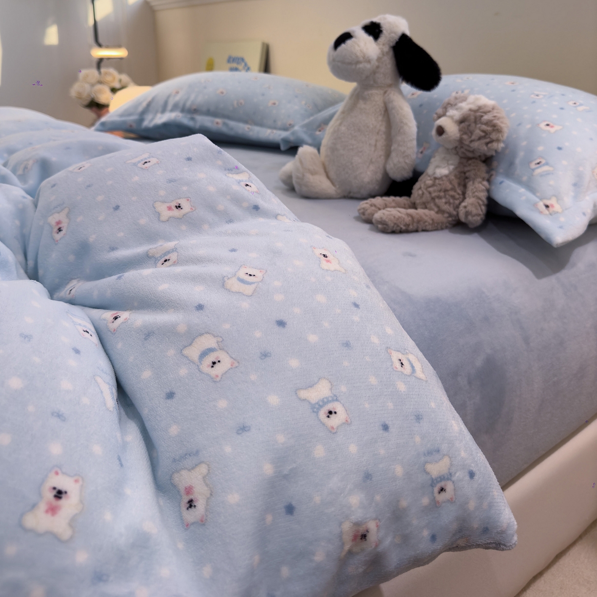 91家纺网 家纺一手货源 找家纺 （总）慕尚家纺 2025新款田园花卉类印花牛奶绒高克重单被套