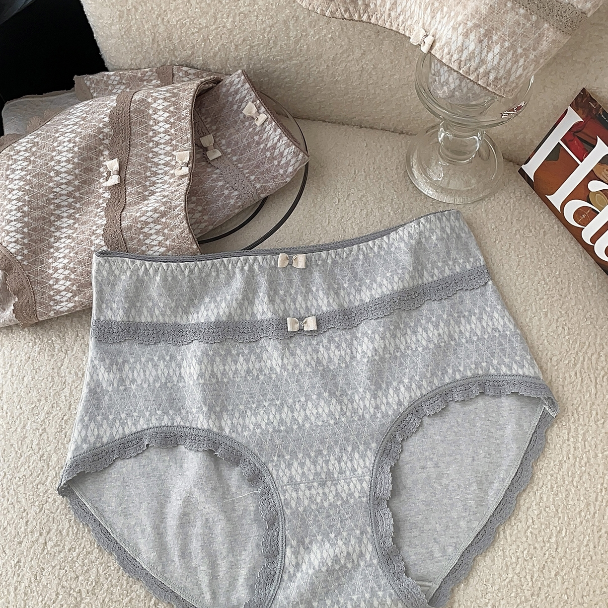 妍景家居生活馆 2025新款6842女士内裤 北岛蓝