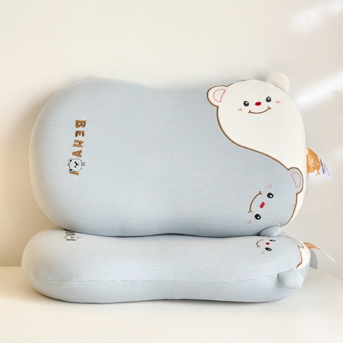 91家纺网 家纺一手货源 找家纺 明星枕业 2025新款儿童记忆枕头护颈椎3-6岁以上幼儿园专用宝宝助睡眠软枕芯 开心熊-蓝