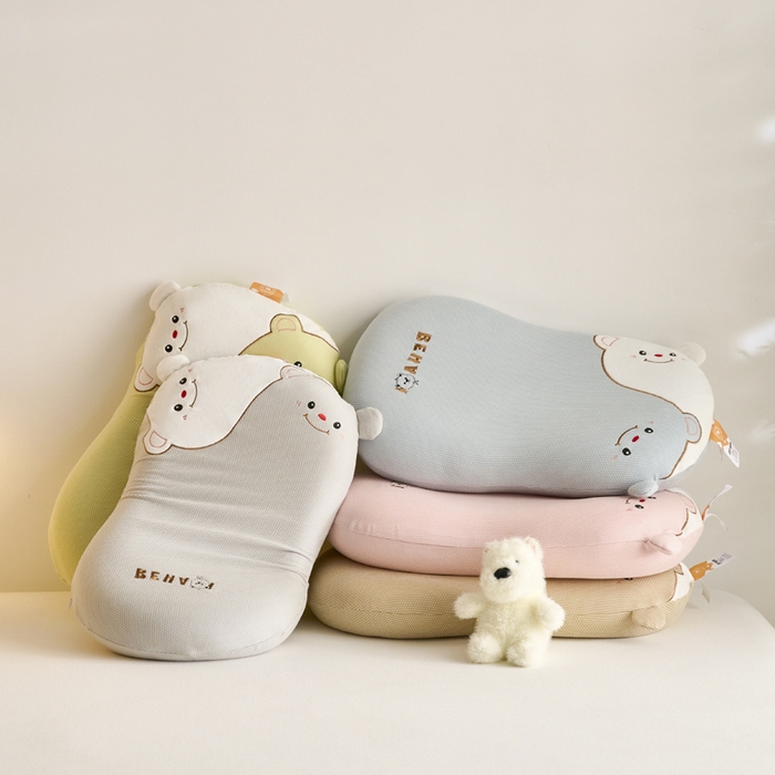 91家纺网 家纺一手货源 找家纺 明星枕业 2025新款儿童记忆枕头护颈椎3-6岁以上幼儿园专用宝宝助睡眠软枕芯 开心熊-咖