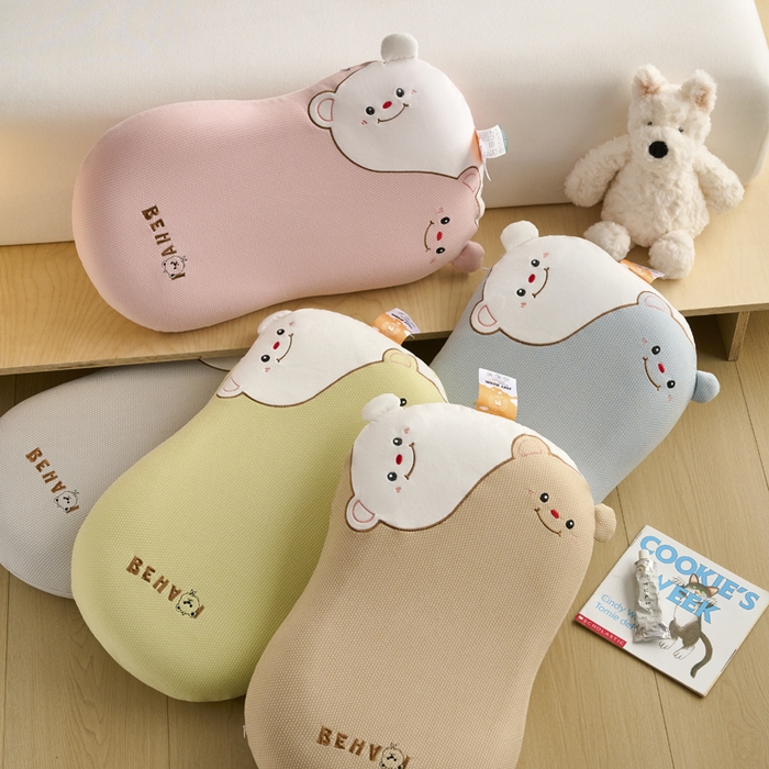 91家纺网 家纺一手货源 找家纺 明星枕业 2025新款儿童记忆枕头护颈椎3-6岁以上幼儿园专用宝宝助睡眠软枕芯 开心熊-咖