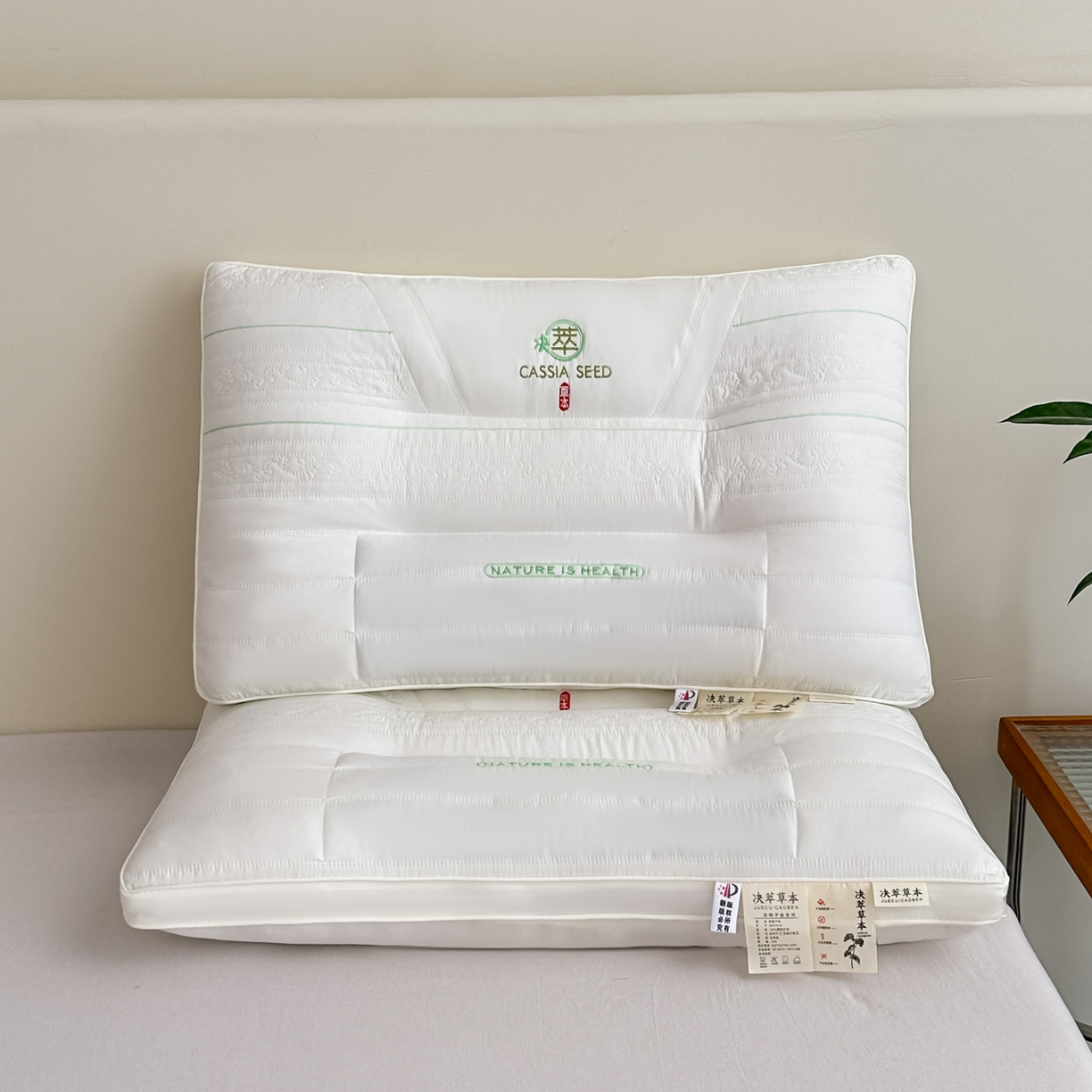 91家纺网 家纺一手货源 找家纺 （总）永乐枕芯 2025新款颈椎疼痛专用护颈椎枕头牵引拉伸不塌陷助眠家用决明子枕芯