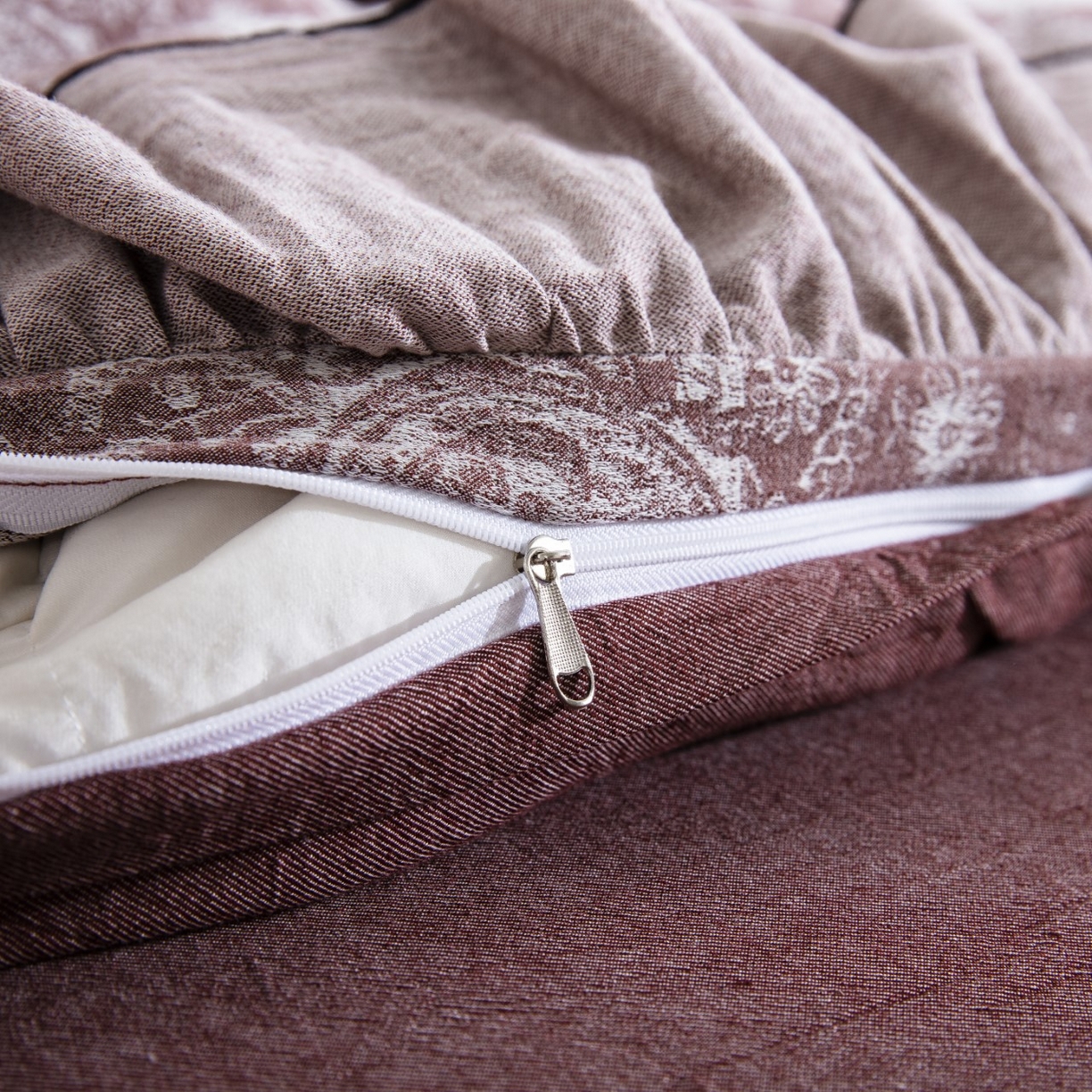 91家纺网 家纺一手货源 找家纺 （总）仰望棉麻双层纱供应链 2025新款韩系兰亭序中古风全棉色织提花四件套