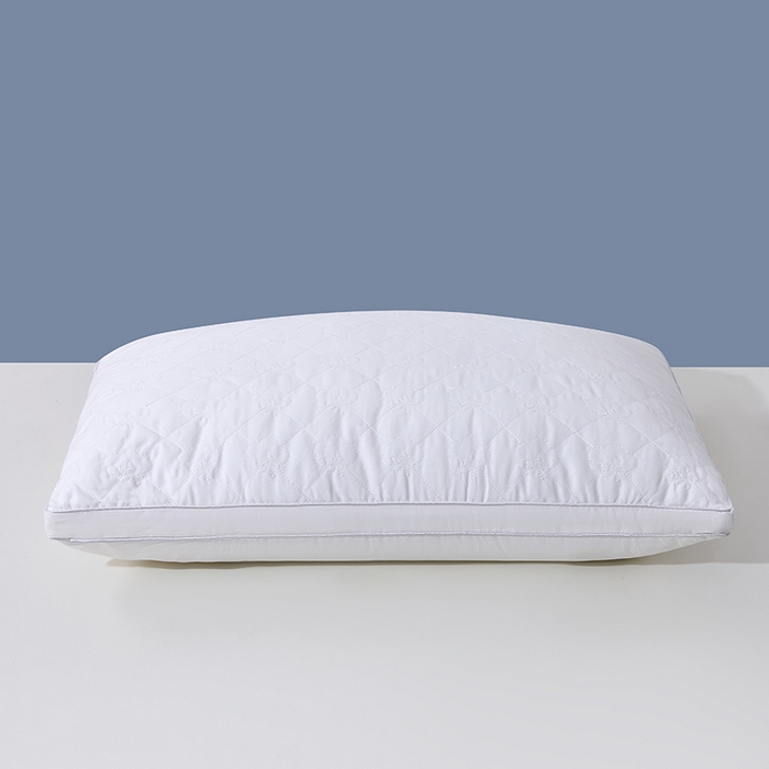 91家纺网 家纺一手货源 找家纺 永乐枕芯 2025新款全棉斜纹棉花绗缝枕枕头枕芯 白色高枕