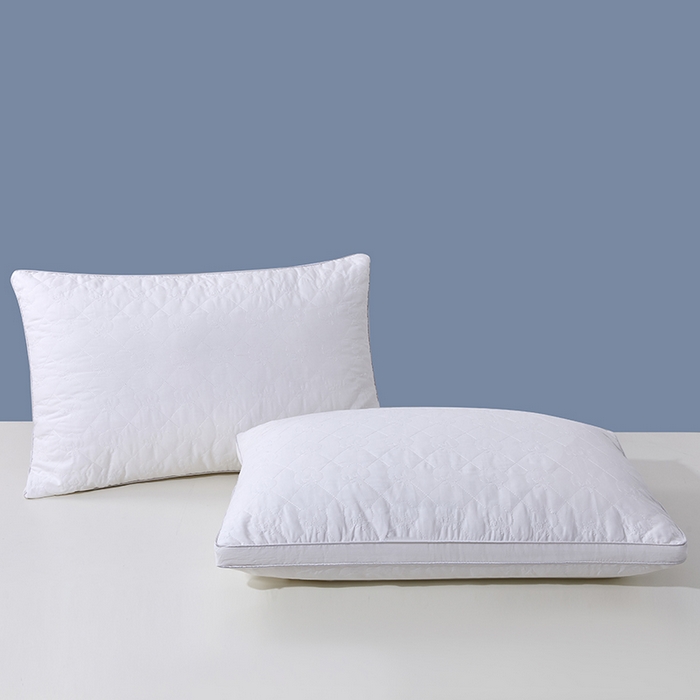 91家纺网 家纺一手货源 找家纺 永乐枕芯 2025新款全棉斜纹棉花绗缝枕枕头枕芯 白色中枕