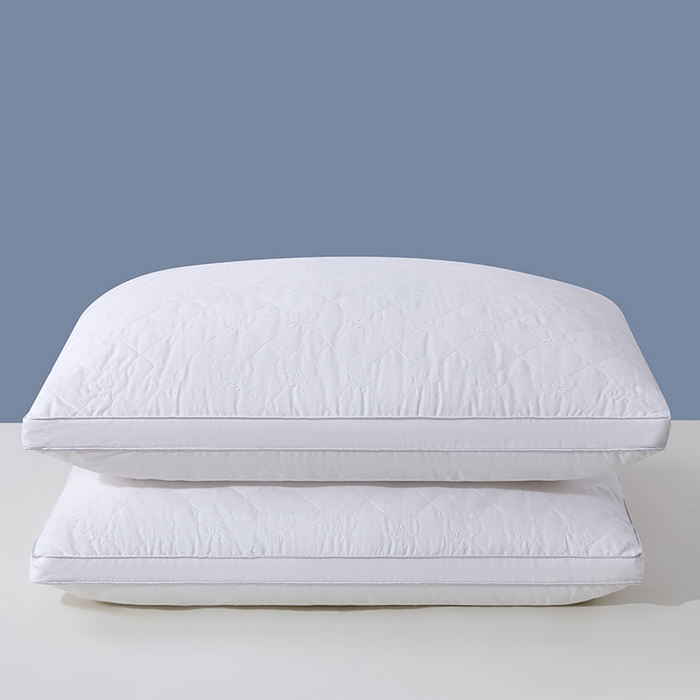 91家纺网 家纺一手货源 找家纺 永乐枕芯 2025新款全棉斜纹棉花绗缝枕枕头枕芯 白色中枕