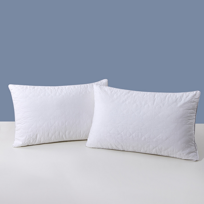 91家纺网 家纺一手货源 找家纺 永乐枕芯 2025新款全棉斜纹棉花绗缝枕枕头枕芯 白色高枕