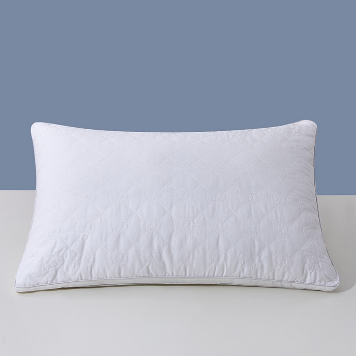 91家纺网 家纺一手货源 找家纺 永乐枕芯 2025新款全棉斜纹棉花绗缝枕枕头枕芯 白色中枕