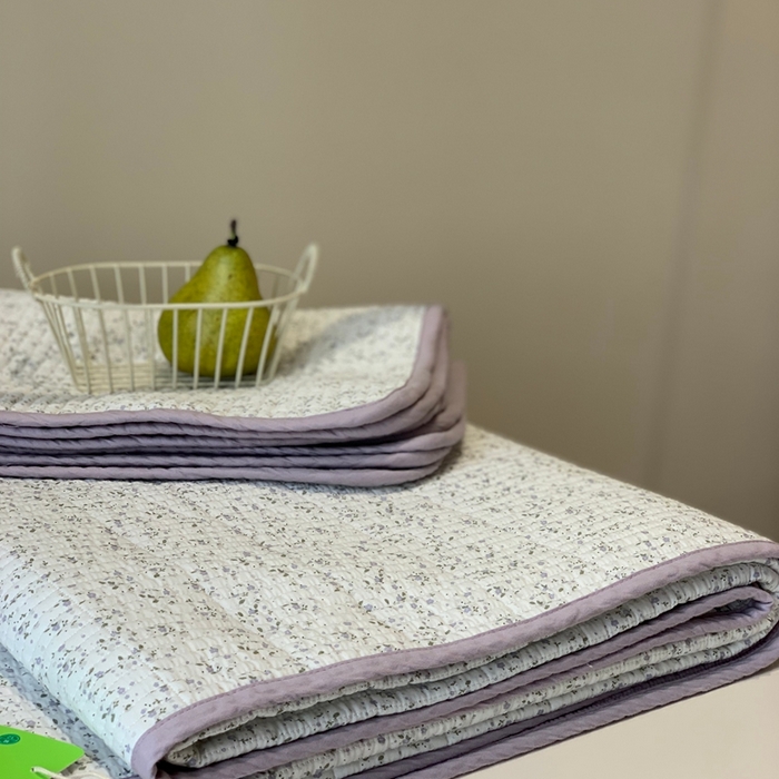 91家纺网 家纺一手货源 找家纺 2024新款舒适床盖三件套-实拍 花漾紫