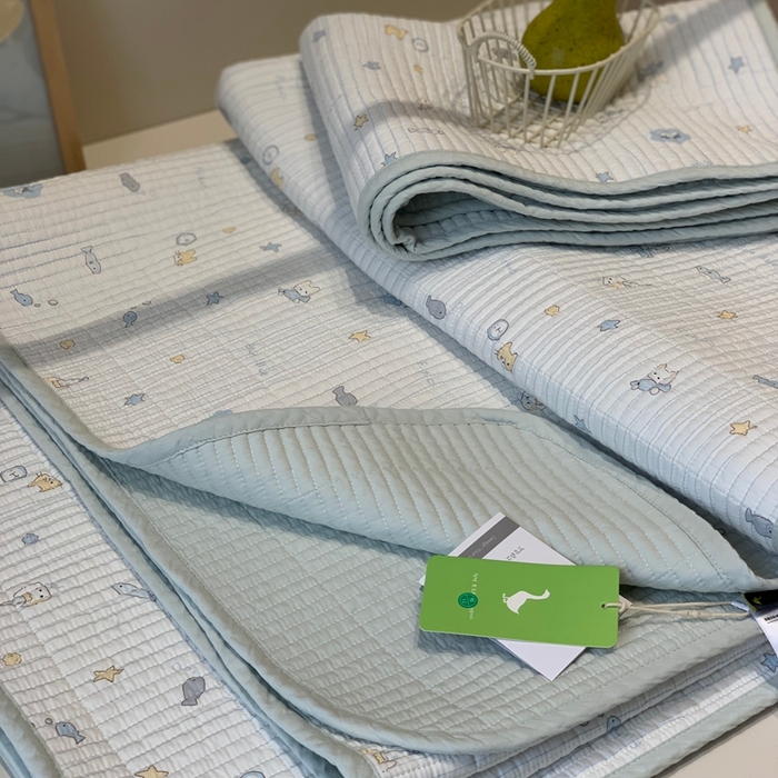 91家纺网 家纺一手货源 找家纺 2024新款舒适床盖三件套-实拍 兰小鱼