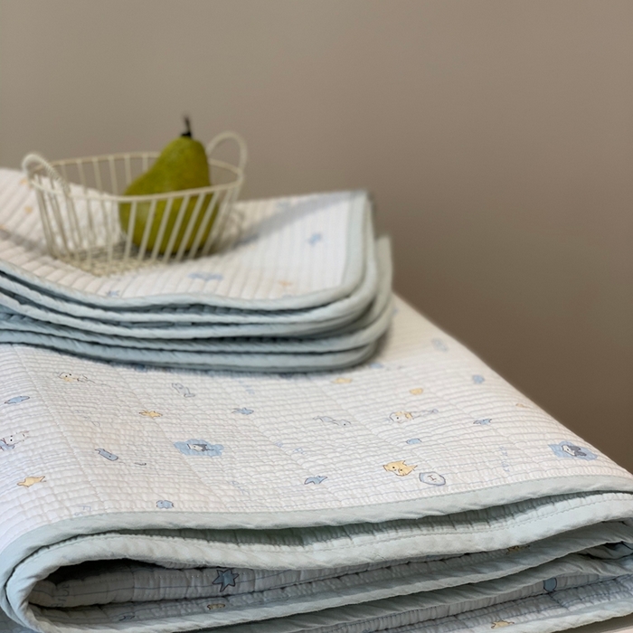 91家纺网 家纺一手货源 找家纺 2024新款舒适床盖三件套-实拍 兰小鱼