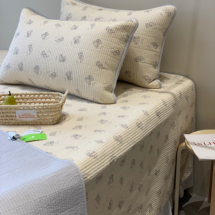 2024新款舒适床盖三件套-实拍 蓝务象庄园