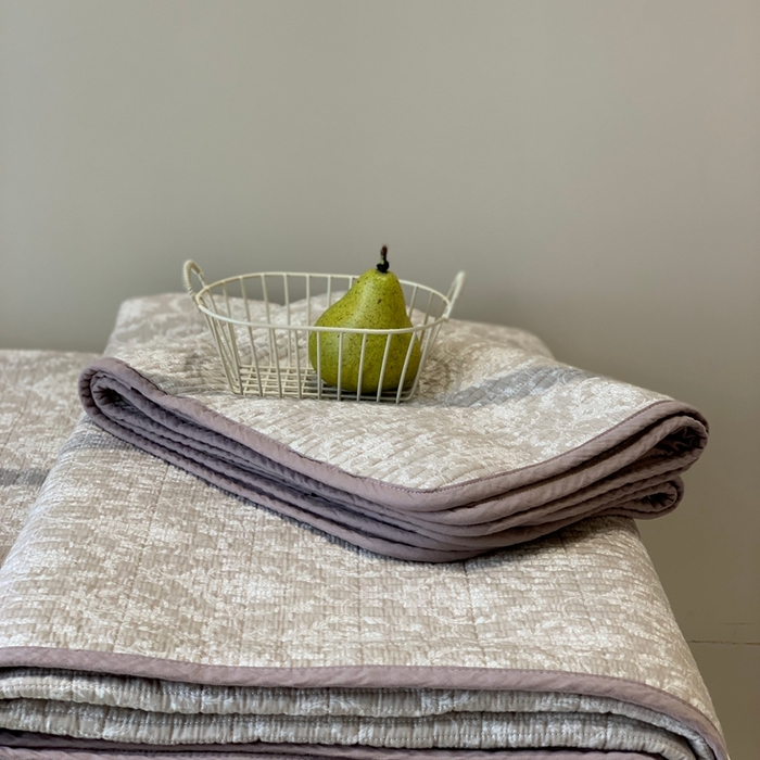 91家纺网 家纺一手货源 找家纺 2024新款舒适床盖三件套-实拍 罗森紫