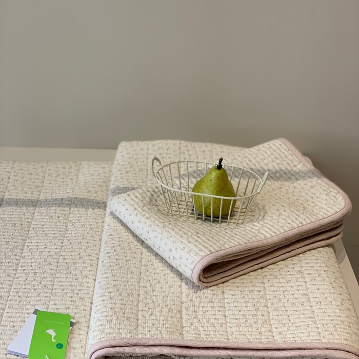 91家纺网 家纺一手货源 找家纺 2024新款舒适床盖三件套-实拍 美好粉