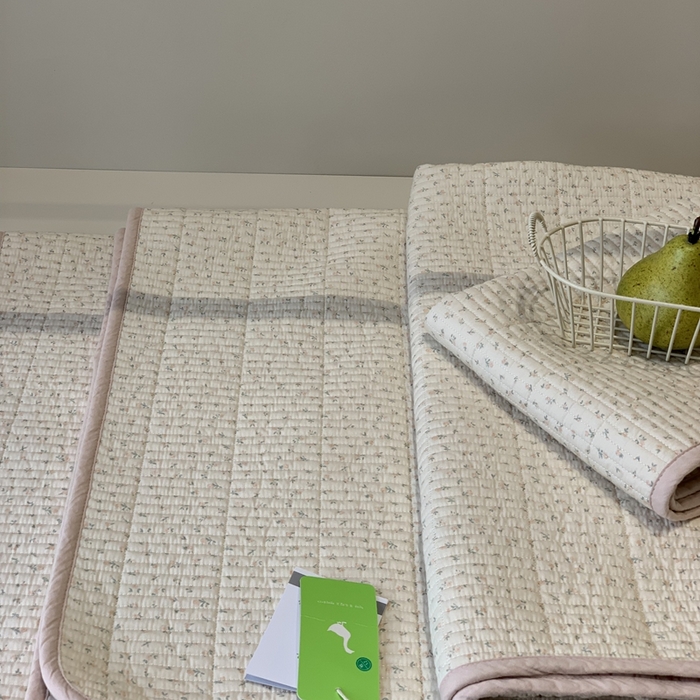 91家纺网 家纺一手货源 找家纺 2024新款舒适床盖三件套-实拍 美好粉