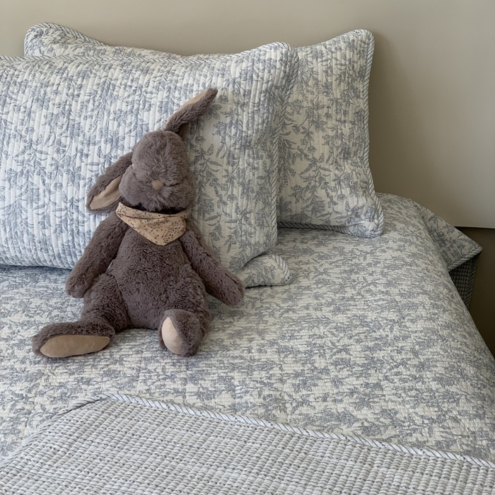 91家纺网 家纺一手货源 找家纺 2024新款舒适床盖三件套-实拍 美蓝