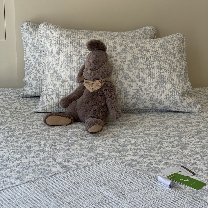 91家纺网 家纺一手货源 找家纺 2024新款舒适床盖三件套-实拍 美蓝