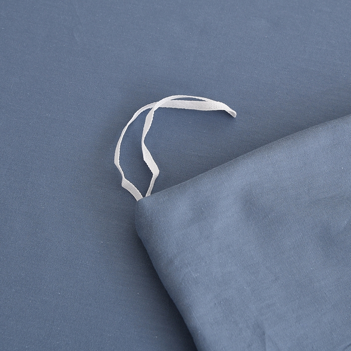 91家纺网 家纺一手货源 找家纺 宇彬家纺 2026直播热款A类13374全棉母婴级一字绣宽边枕套被套纯色四件套贡缎新疆长绒匹马棉轻奢-单被套 眠系列-宾利蓝