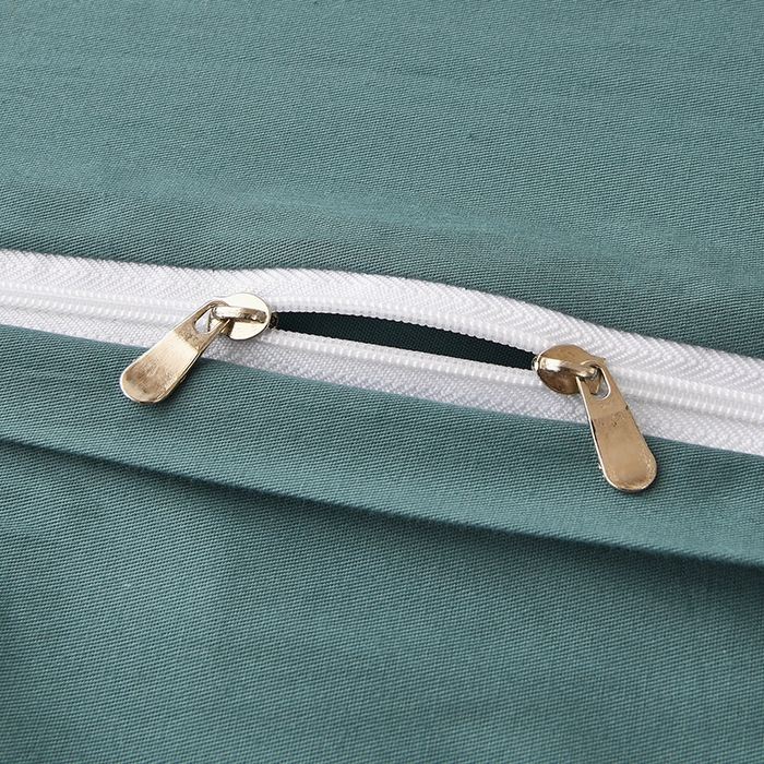 91家纺网 家纺一手货源 找家纺 宇彬家纺 2026直播热款A类13374全棉母婴级一字绣宽边枕套被套纯色四件套贡缎新疆长绒匹马棉轻奢-单被套 眠系列-摩卡绿