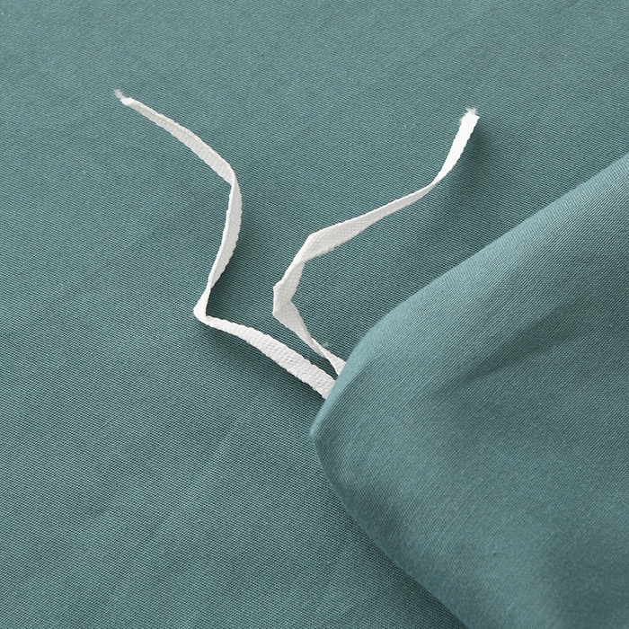 91家纺网 家纺一手货源 找家纺 宇彬家纺 2026直播热款A类13374全棉母婴级一字绣宽边枕套被套纯色四件套贡缎新疆长绒匹马棉轻奢-单被套 眠系列-摩卡绿