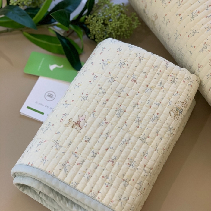 91家纺网 家纺一手货源 找家纺 2024新款舒适床盖三件套-实拍 妙妙小兔