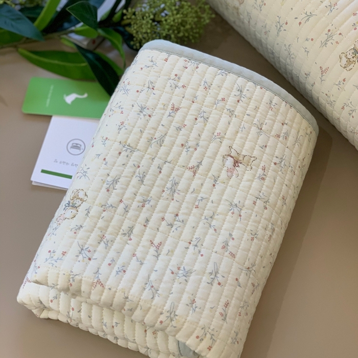 91家纺网 家纺一手货源 找家纺 2024新款舒适床盖三件套-实拍 妙妙小兔