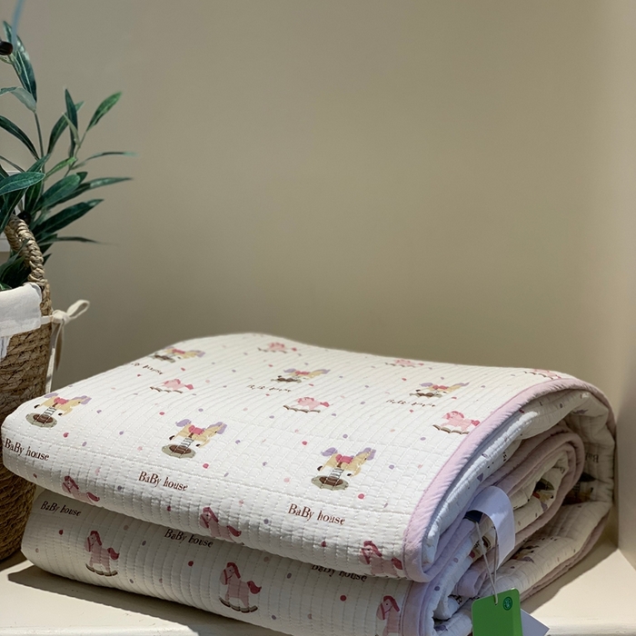 91家纺网 家纺一手货源 找家纺 2024新款舒适床盖三件套-实拍 奇奇小马