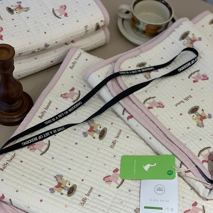 91家纺网 家纺一手货源 找家纺 2024新款舒适床盖三件套-实拍 奇奇小马