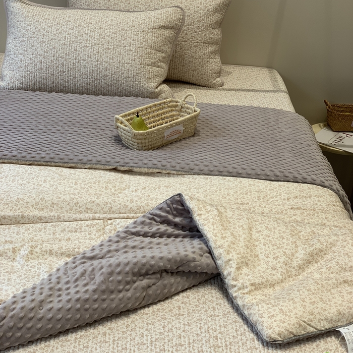 91家纺网 家纺一手货源 找家纺 2024新款舒适床盖三件套-实拍 素颜粉庄园