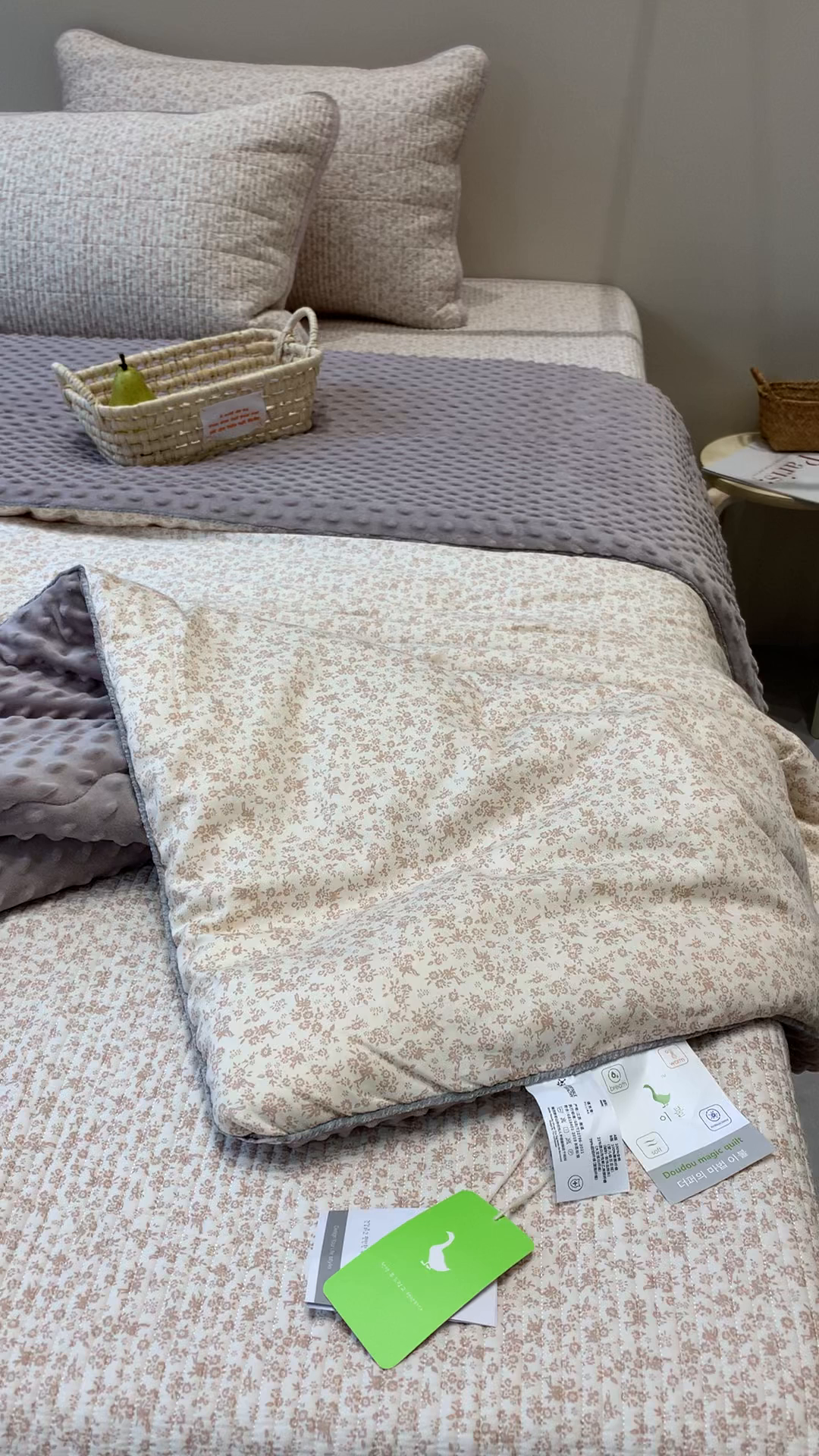 91家纺网 家纺一手货源 找家纺 2024新款舒适床盖三件套-实拍 素颜粉庄园