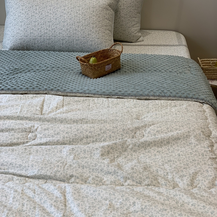 91家纺网 家纺一手货源 找家纺 2024新款舒适床盖三件套-实拍 素颜绿庄园