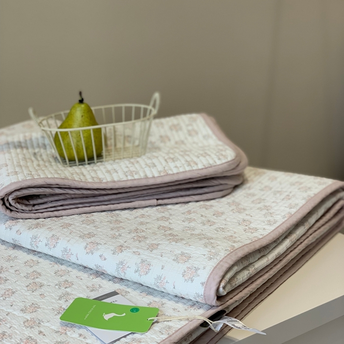 91家纺网 家纺一手货源 找家纺 2024新款舒适床盖三件套-实拍 甜心庄园