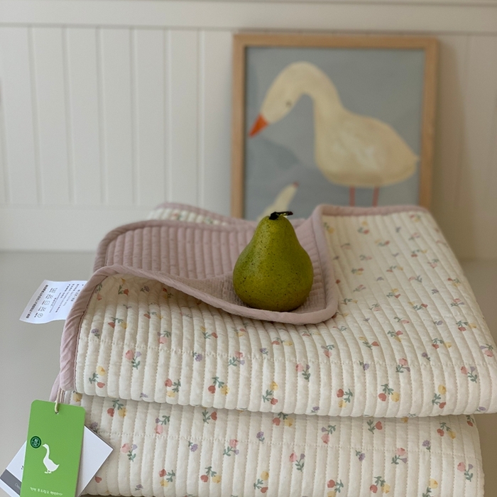 91家纺网 家纺一手货源 找家纺 2024新款舒适床盖三件套-实拍 幸福小花