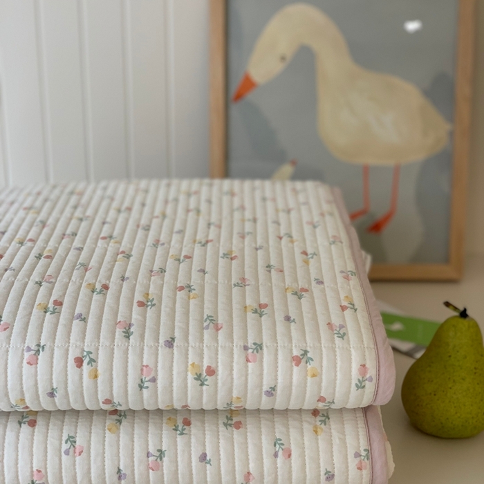 91家纺网 家纺一手货源 找家纺 2024新款舒适床盖三件套-实拍 幸福小花