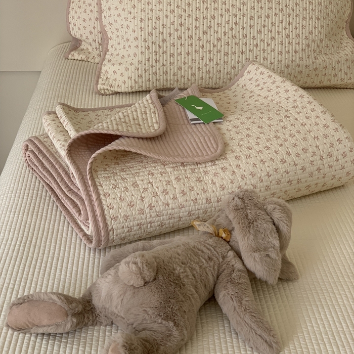 91家纺网 家纺一手货源 找家纺 2024新款舒适床盖三件套-实拍 芝士奶盐