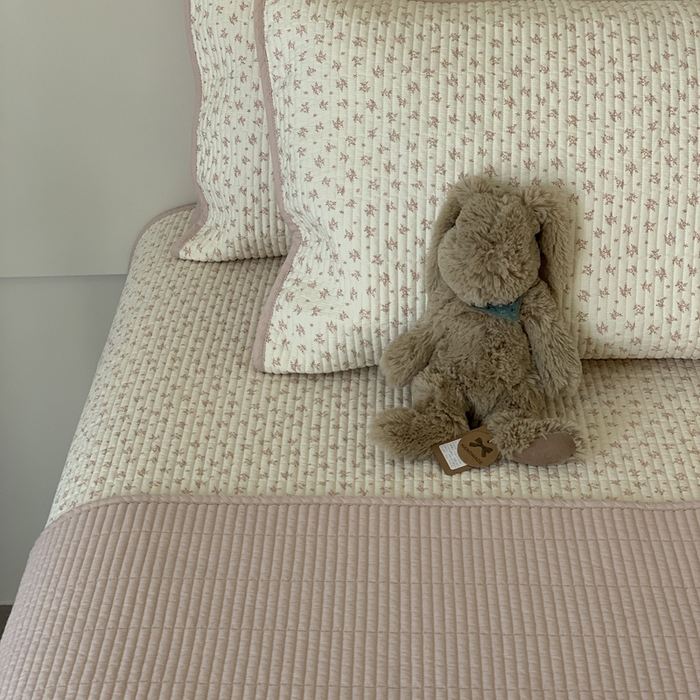 91家纺网 家纺一手货源 找家纺 2024新款舒适床盖三件套-实拍 芝士奶盐