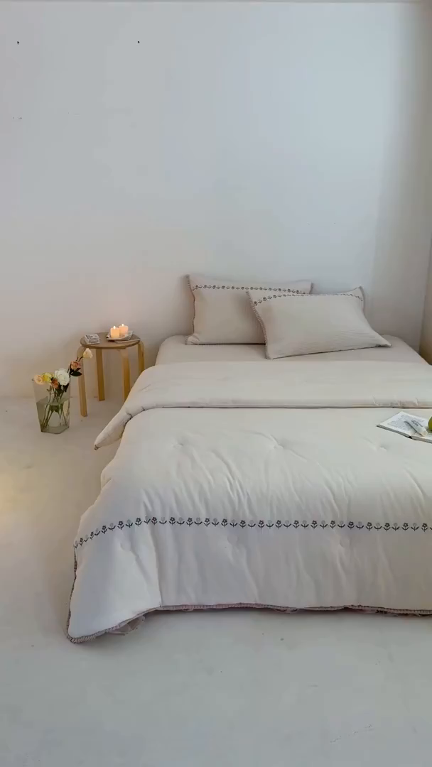 91家纺网 家纺一手货源 找家纺 （总）汇庭 2025秋冬新款花田小趣床盖三件套+花研春秋被