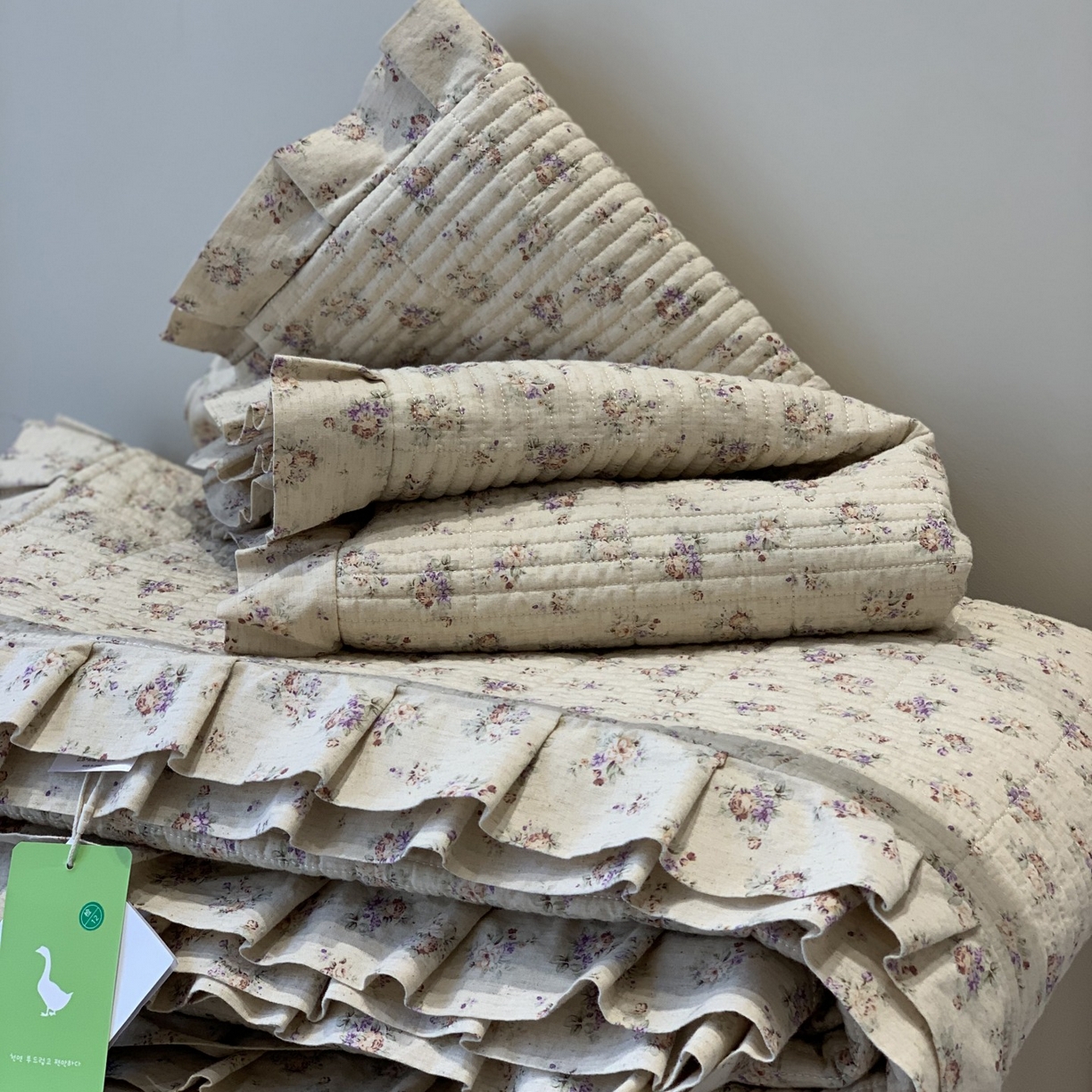 91家纺网 家纺一手货源 找家纺 汇庭 2025秋冬新款麻三月床盖三件套系列 锦绣