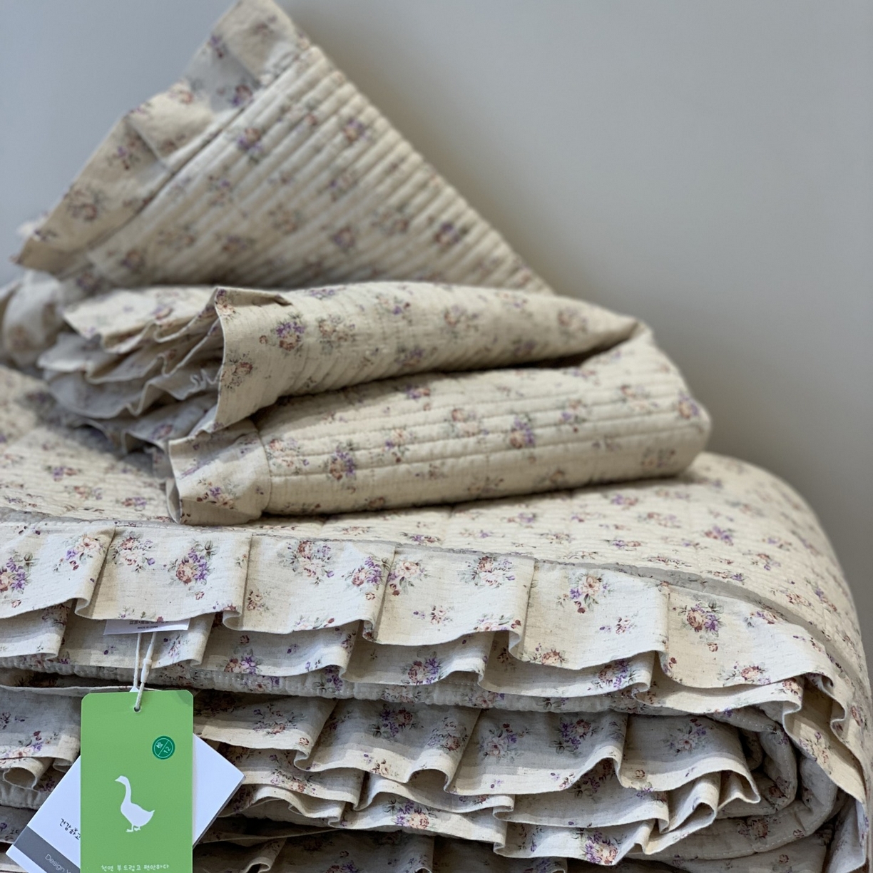 91家纺网 家纺一手货源 找家纺 汇庭 2025秋冬新款麻三月床盖三件套系列 锦绣