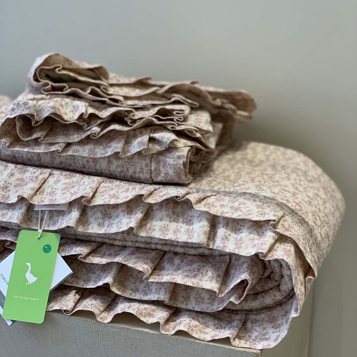 汇庭 2025秋冬新款麻三月床盖三件套系列 三月